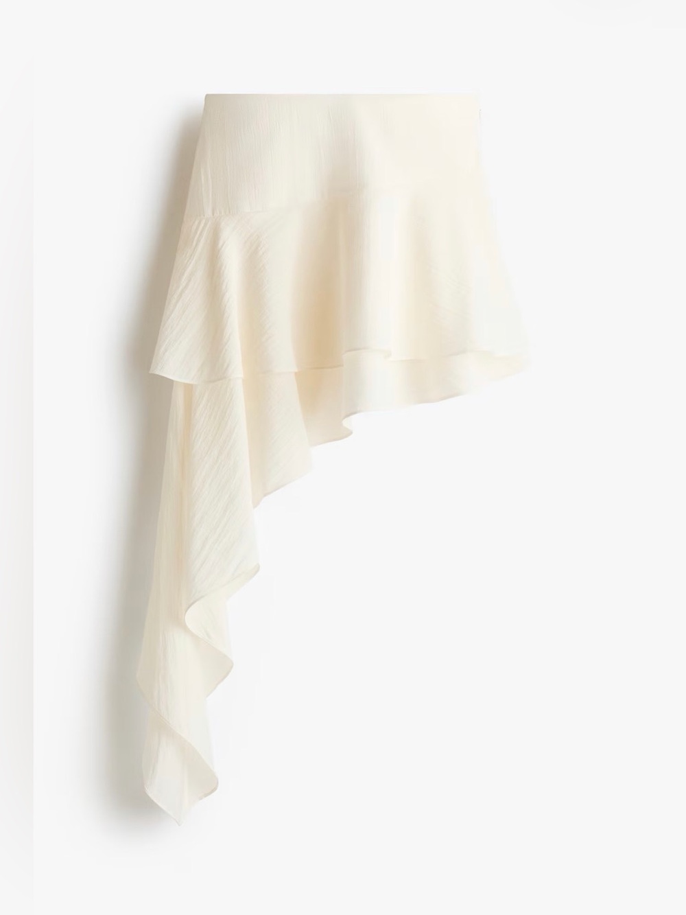 H&M Ruffle Asymmetrical Mini Skirt, Size 4